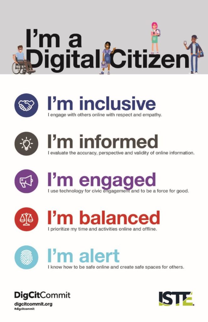 2021 iste infographic for digital citizenship
