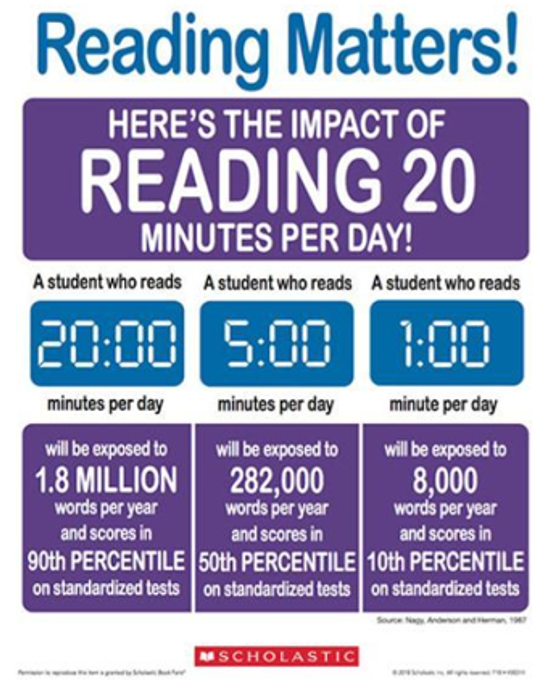 Impact of reading 20 minutes